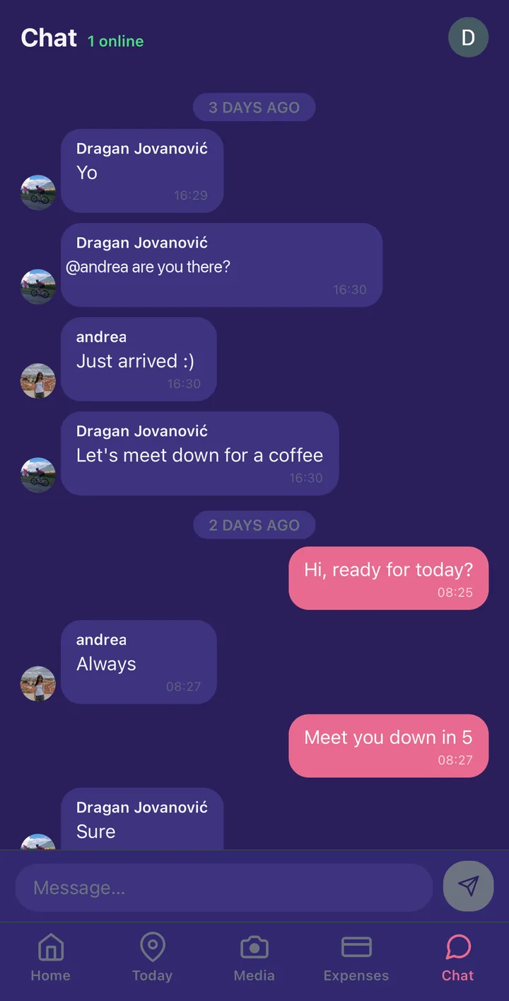 Tour chat with the crew